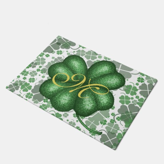 Monogram Shamrock Doormat Deurmat (Schuin)