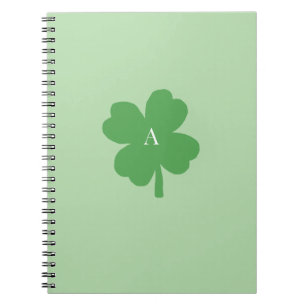 Monogram Shamrock Green Irish Notitieboek