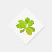 Monogram Shamrock Ierse Waterverf Textuur Servet (Hoek)