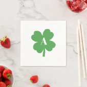 Monogram Shamrock Ierse Waterverf Textuur Servet (Insitu)