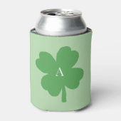 Monogram Shamrock Irish Green Painting Blikjeskoeler (Blikje Voorkant)
