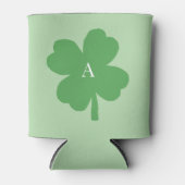 Monogram Shamrock Irish Green Painting Blikjeskoeler (Voorkant)
