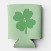 Monogram Shamrock Irish Green Painting Blikjeskoeler (Achterkant)