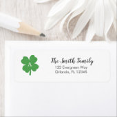 Monogram Shamrock Irish Painting Art Address Label (Insitu)