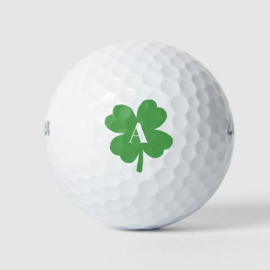 Monogram Shamrock Irish Pattern Golfballen (Voorkant)