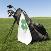 Monogram Shamrock Irish Pattern Golfhanddoek (Groen)