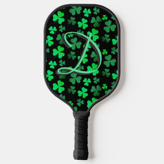 Monogram Shamrock klaver blad Iers Ierland groen Pickleball Paddle (Achterkant)