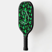Monogram Shamrock klaver blad Iers Ierland groen Pickleball Paddle (Links)