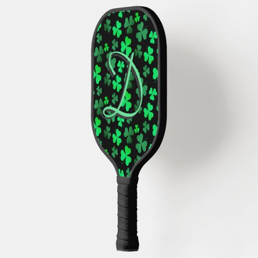 Monogram Shamrock klaver blad Iers Ierland groen Pickleball Paddle (Links)
