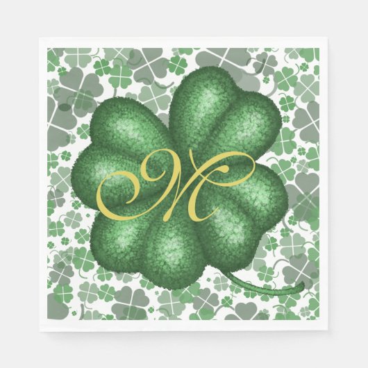 Monogram Shamrock Paper Servet (Voorkant)