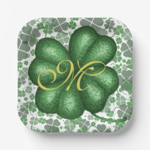 Monogram Shamrock Papieren Bordje