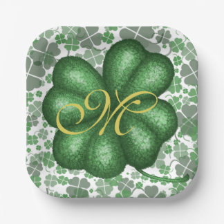 Monogram Shamrock Papieren Bordje