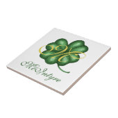 Monogram Shamrock Tegeltje (Zijkant)