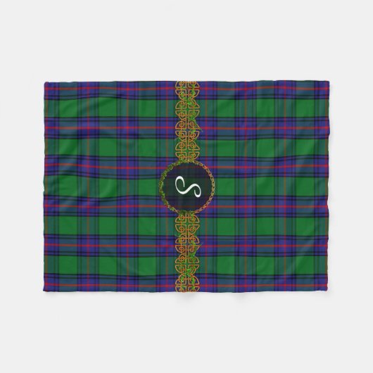 Monogram Shaw Tartan Fleece Deken (Voorkant (Horizontaal))