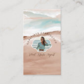 Monogram Shell Costal Property Foto Onroerend goed Visitekaartje (Voorkant)