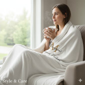 Monogram Sherpa Blanket with Custom Name Sherpa Deken
