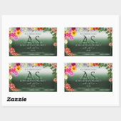 Monogram Shimmery Dark Green Floral Product Labels (Vel)