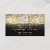 Monogram Shoes Gold Glitter Heels Logo QR Black Visitekaartje (Achterkant)