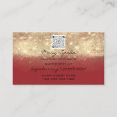 Monogram Shoes RedGold Glitter Heels Logo QR Code Visitekaartje (Achterkant)