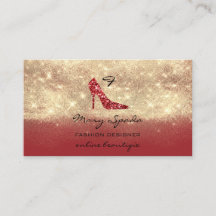Monogram Shoes RedGold Glitter Heels Logo QR Code