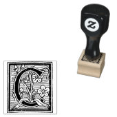 Monogram  sierkapitaal C Rubberstempel (Gestempeld)