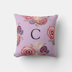 Monogram Sierkussen voor Floral schilderen