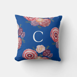 Monogram Sierkussen voor Floral schilderen