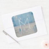 Monogram | Silver Aura Vierkante Sticker (Envelop)