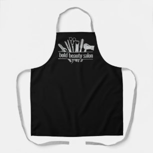Monogram SIlver Beauty Salon Tools Stylist Black Schort