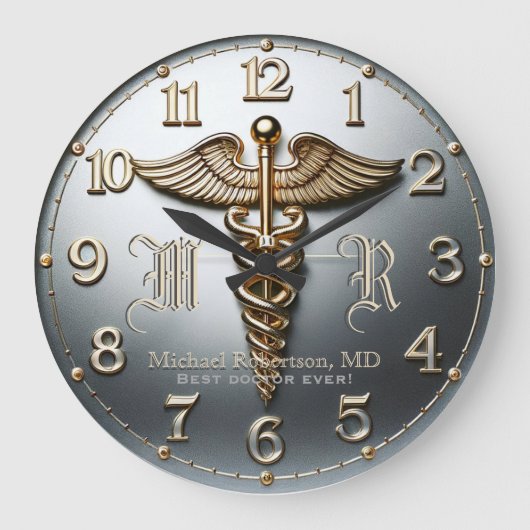 Monogram Silver Doctor Medical Klinische klok (Voorkant)