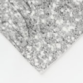 Monogram Silver Driving Glitter Metallic Name Fleece Deken (Hoek)