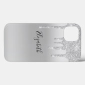 Monogram Silver Driving Glitter Trendy Case-Mate iPhone Case (Achterkant (horizontaal))