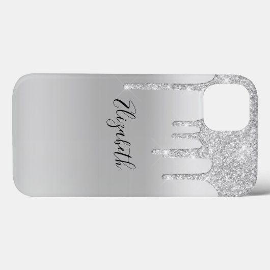 Monogram Silver Driving Glitter Trendy Case-Mate iPhone Case (Achterkant (horizontaal))