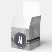 Monogram Silver Foil Bedankdoosjes (Geopend)
