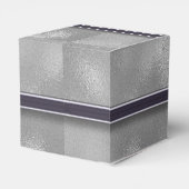 Monogram Silver Foil Bedankdoosjes (Achterkant)