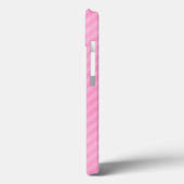 Monogram Silver Glitter Golf Ball op Roze Chevron Case-Mate iPhone Case (Achterkant / Links)