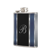 Monogram Silver Mesh en Donkerblauw Heupfles (Links)