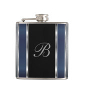 Monogram Silver Mesh en Donkerblauw Heupfles (Voorkant)