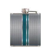 Monogram Silver Mesh en Donkere Blauwgroen kolf Heupfles (Achterkant)