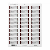 Monogram Silver Metal Black Weddenschap Etiket (Full Sheet)