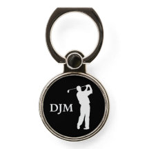 Monogram Silver Silhouette Golfer