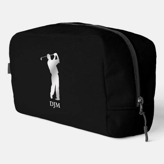 Monogram Silver Silhouette Golfer Toilettasje (Rechterhoek)