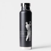 Monogram Silver Silhouette Golfer Waterfles (Links)