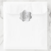 Monogram Silver Tone Wax Seal Print Stickers (Tas)