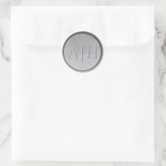Monogram Silver Wax Seal Sticker (Tas)