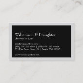 Monogram Simple Black Grey Visitekaartje (Achterkant)