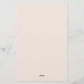 Monogram Simple Blush Monogrammed Gepersonaliseerd Briefpapier (Achterkant)