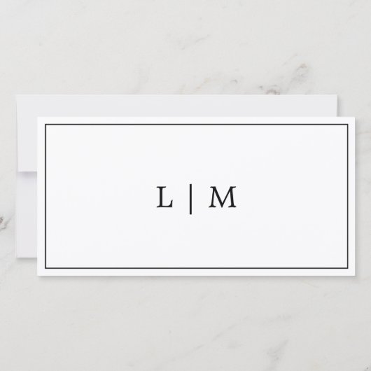 Monogram Simple Business Cadeaubon (Achterkant)