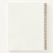 Monogram Simple Elegant Ivory Gold Personalized Notitieboek (Achterkant)