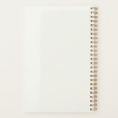Monogram Simple Elegant Ivory Gold Personalized Planner (Achterkant)